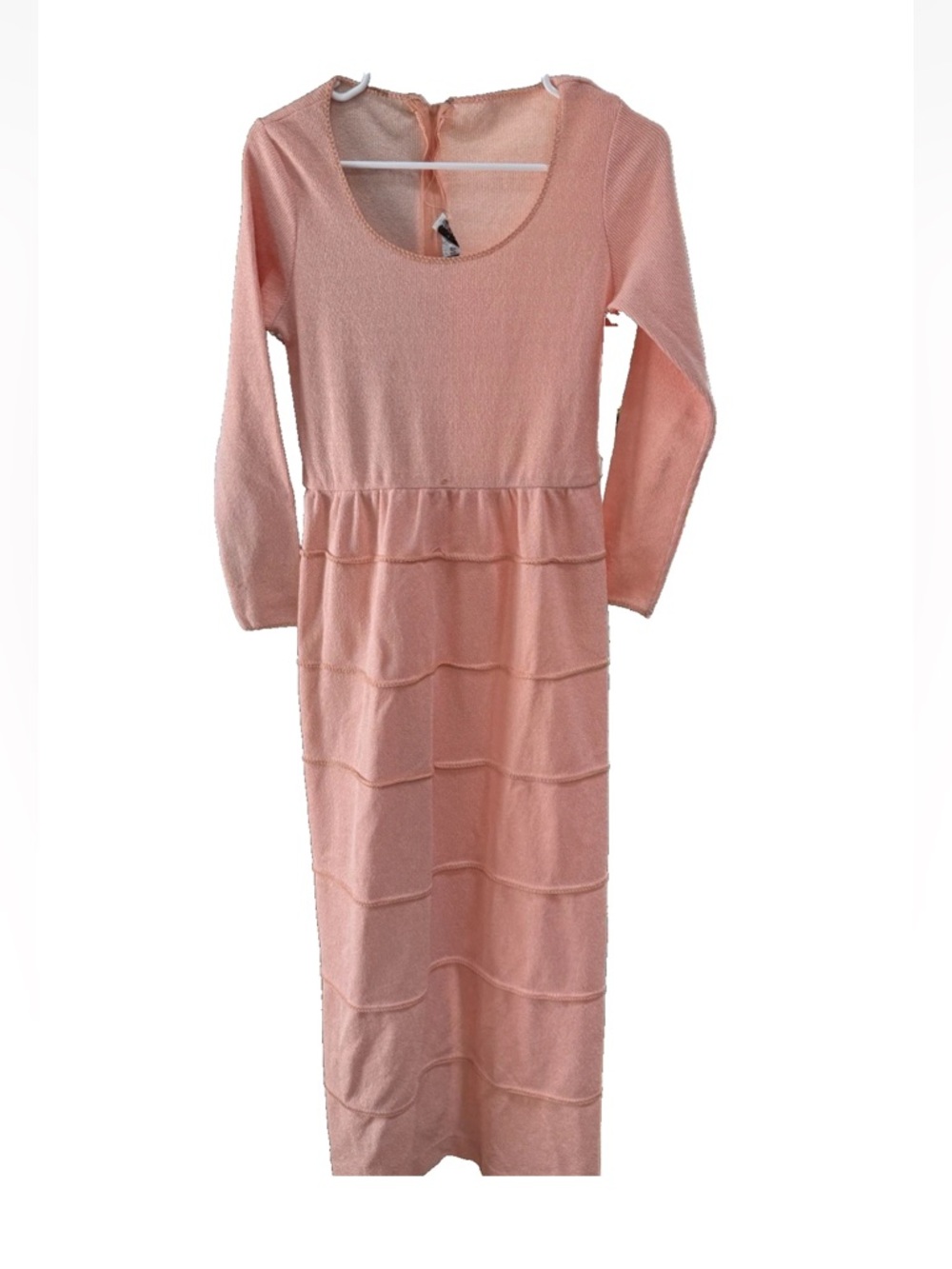 NEIMAN MARCUS Peach Long Dress  Missing belt  Size 34 Chest